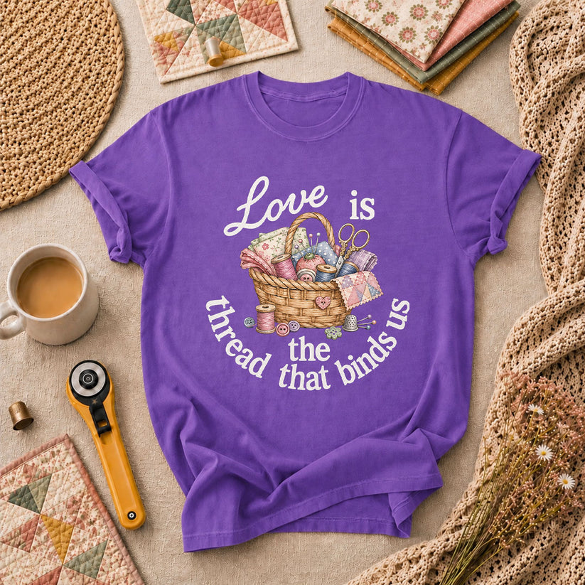 Love Is The Thread That Binds Us T-Shirt - Heather Team Purple