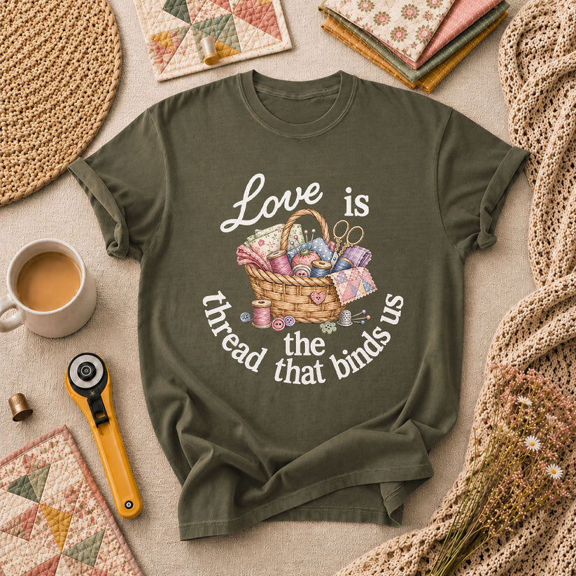 Love Is The Thread That Binds Us T-Shirt - Military Green
