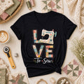 Love To Sew Machine Women's V-Neck