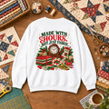 Made With Hours Not Just Fabric Christmas Quilting Sweatshirt