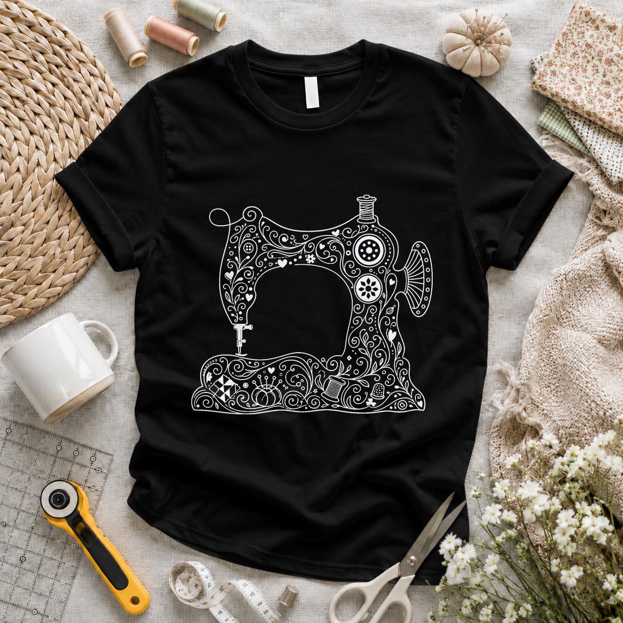 Mandala Sewing Machine T-shirt