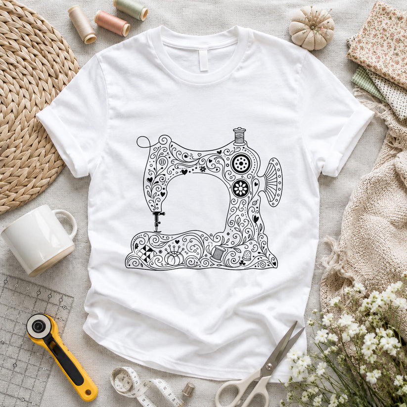 Mandala Sewing Machine T-shirt