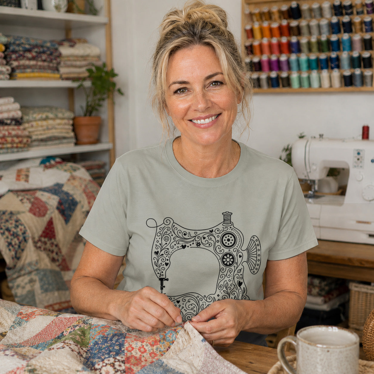 Mandala Sewing Machine T-shirt