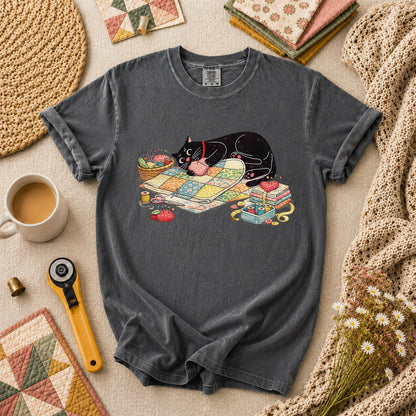 Meow Bite Sleeping Cat T-Shirt - Grey