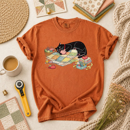 Meow Bite Sleeping Cat T-Shirt - Yam