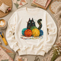Meow Cat With Yarn Balls Long Sleeve