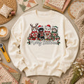 Merry Stitchmas Kittens Quilting Together Long Sleeve