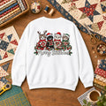 Merry Stitchmas Kittens Quilting Together Sweatshirt