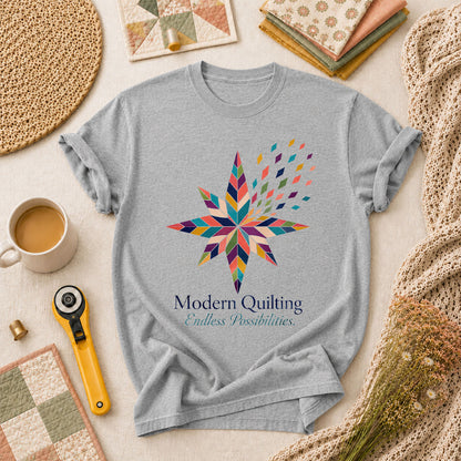 Modern Quilting Endless Possibilities Star T-Shirt - Athletic Heather