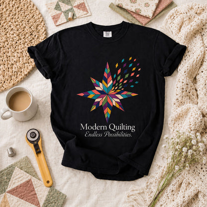 Modern Quilting Endless Possibilities Star T-Shirt - Black