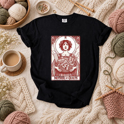 Mother Of Quilts Tarot Card T-Shirt - Black