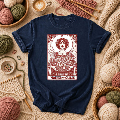 Mother Of Quilts Tarot Card T-Shirt - Navy