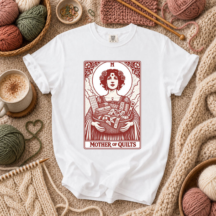 Mother Of Quilts Tarot Card T-Shirt - White