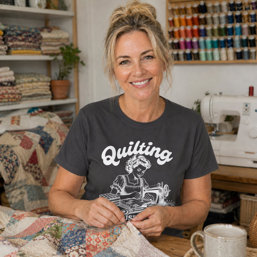 Quilting Because Murder Is Wrong T-shirt