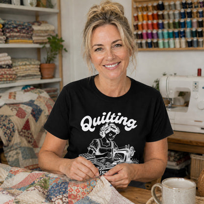 Quilting Because Murder Is Wrong T-shirt