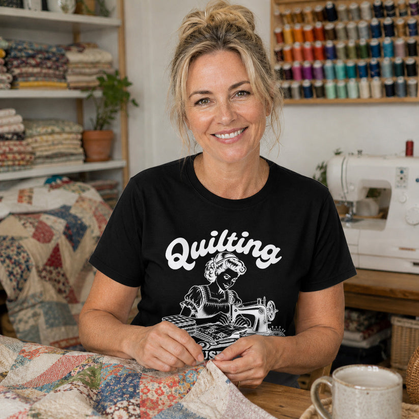 Quilting Because Murder Is Wrong T-shirt