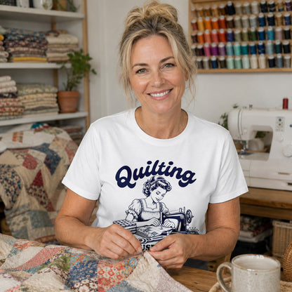 Quilting Because Murder Is Wrong T-shirt