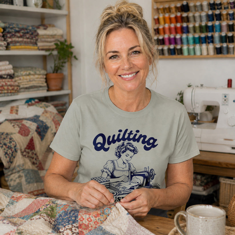 Quilting Because Murder Is Wrong T-shirt