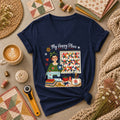 My Happy Place Vintage Quilter Woman Sewing Machine Women's V-Neck