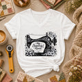 My Sewing Room Black White Sketch Women's V-Neck
