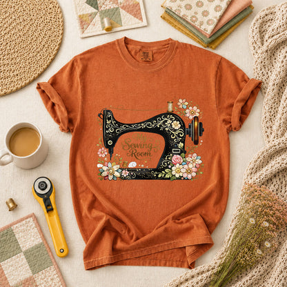 My Sewing Room Ornate Floral T-Shirt - Yam