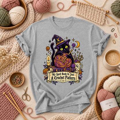 My Spell Book Is Just A Crochet Pattern T-Shirt - Athletic Heather