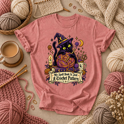 My Spell Book Is Just A Crochet Pattern T-Shirt - Heather Mauve