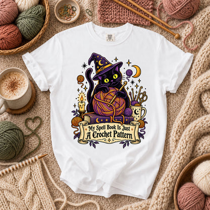 My Spell Book Is Just A Crochet Pattern T-Shirt - White