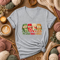 My Stash Holds Stories Christmas Fat Quarter Stacks Women's V-Neck