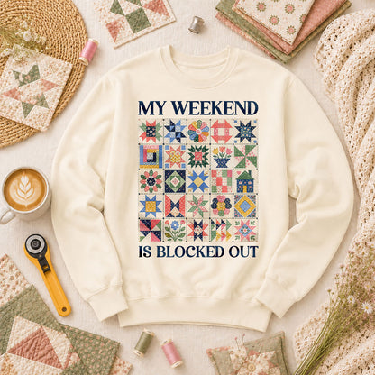 My Weekend Is Blocked Out Long Sleeve - Natural