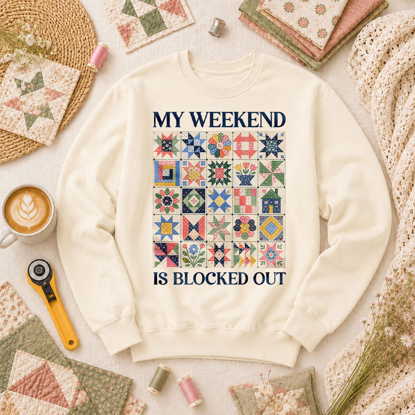 My Weekend Is Blocked Out Long Sleeve - Natural