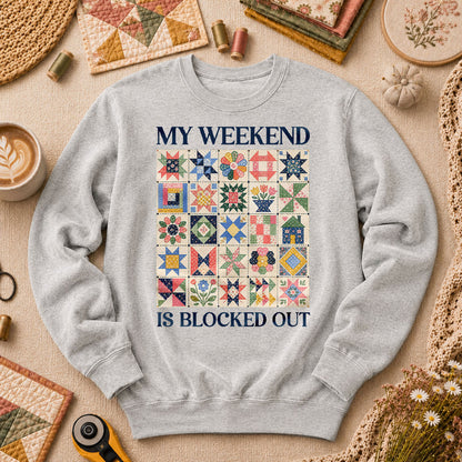 My Weekend Is Blocked Out Long Sleeve - Sport Grey