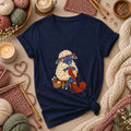 Nerdy Sheep Knitting A Scarf Women's V-Neck