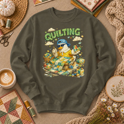 New Mood Quilting Long Sleeve - Military Green