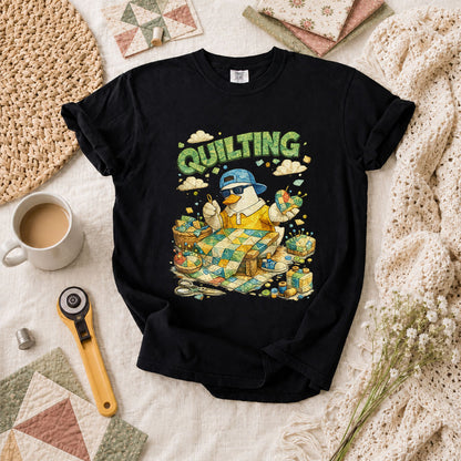 New Mood Quilting T-Shirt - Black