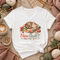 New Quilt New Nap Spot Cat Women's V-Neck