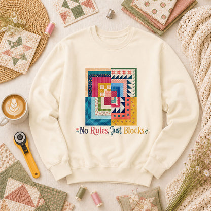 No Rules Just Blocks Long Sleeve - Natural