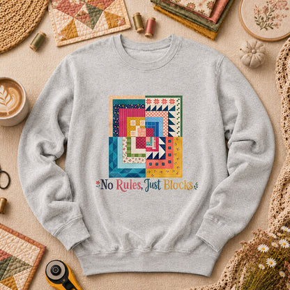 No Rules Just Blocks Long Sleeve - Sport Grey