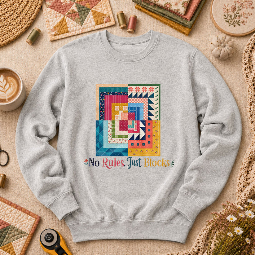 No Rules Just Blocks Long Sleeve - Sport Grey