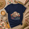 Not Today Im In My Quilting Era Sleeping Cat Women's V-Neck