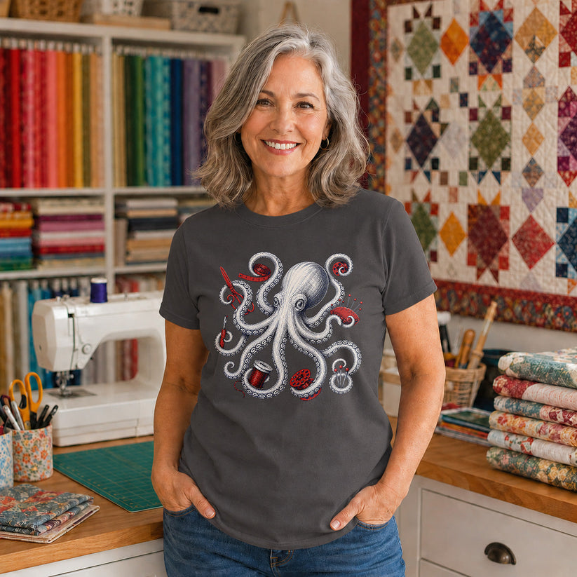 Octopus Quilter Elegant T-shirt
