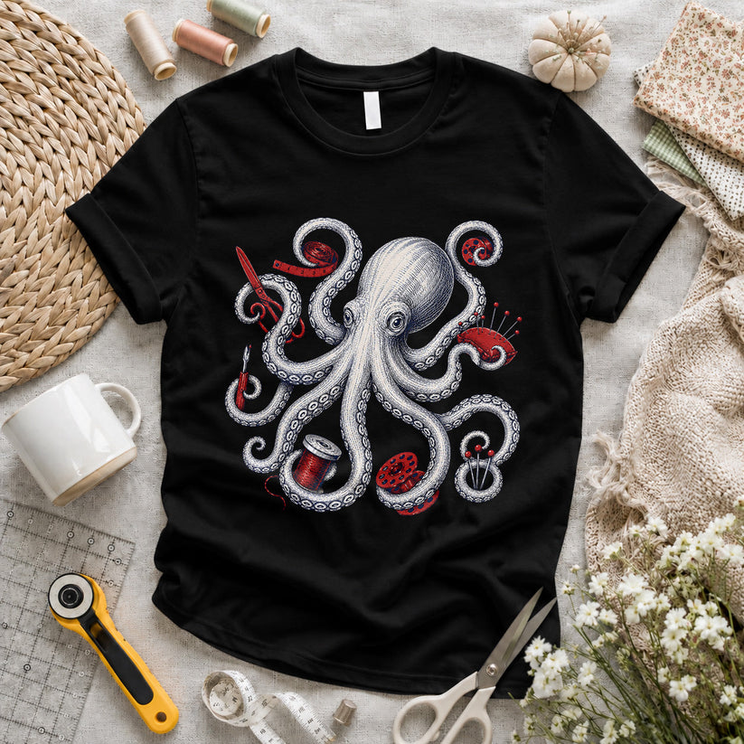 Octopus Quilter Elegant T-shirt