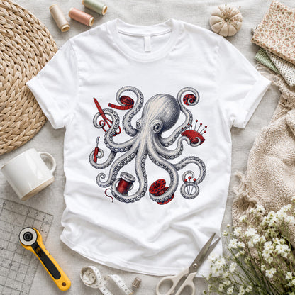 Octopus Quilter Elegant T-shirt