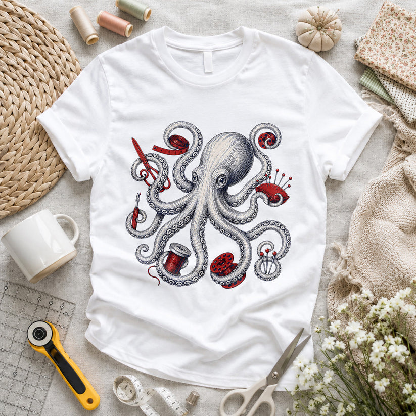 Octopus Quilter Elegant T-shirt