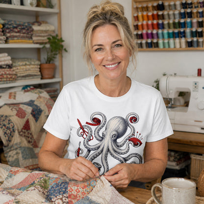 Octopus Quilter Elegant T-shirt