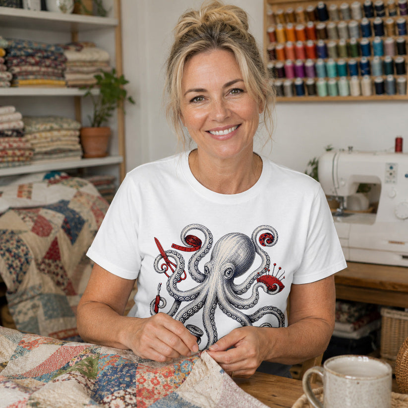 Octopus Quilter Elegant T-shirt
