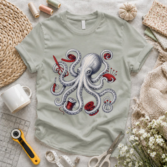 Octopus Quilter Elegant T-shirt