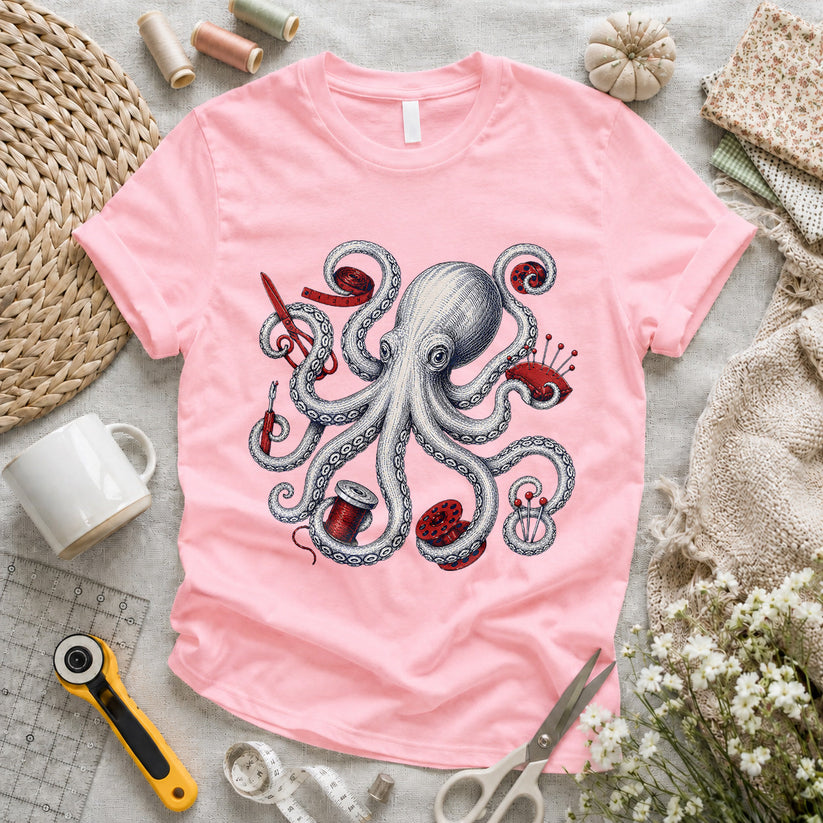 Octopus Quilter Elegant T-shirt