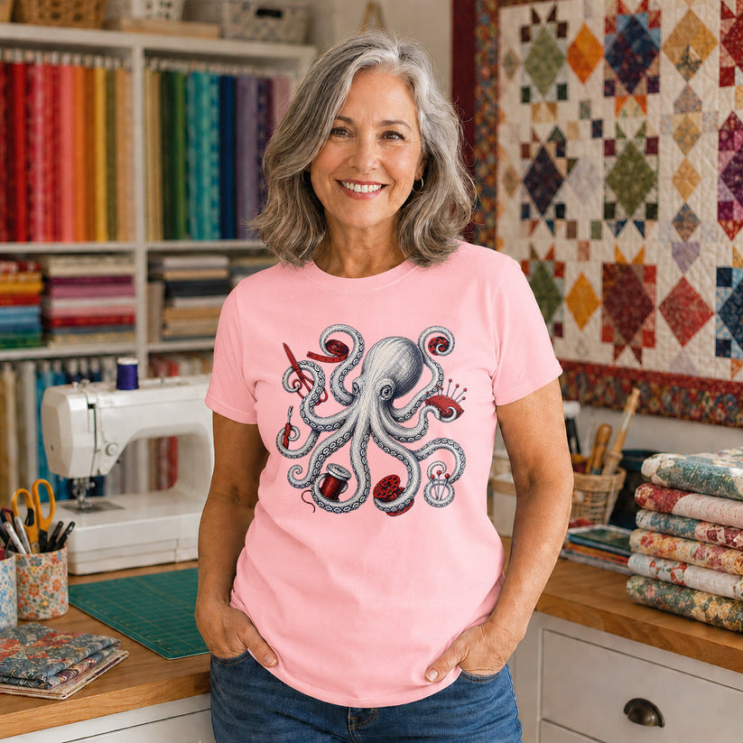 Octopus Quilter Elegant T-shirt