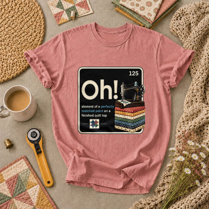 Oh Element Of A Perfectly Matched Point Quilter Periodic T-Shirt - Heather Mauve